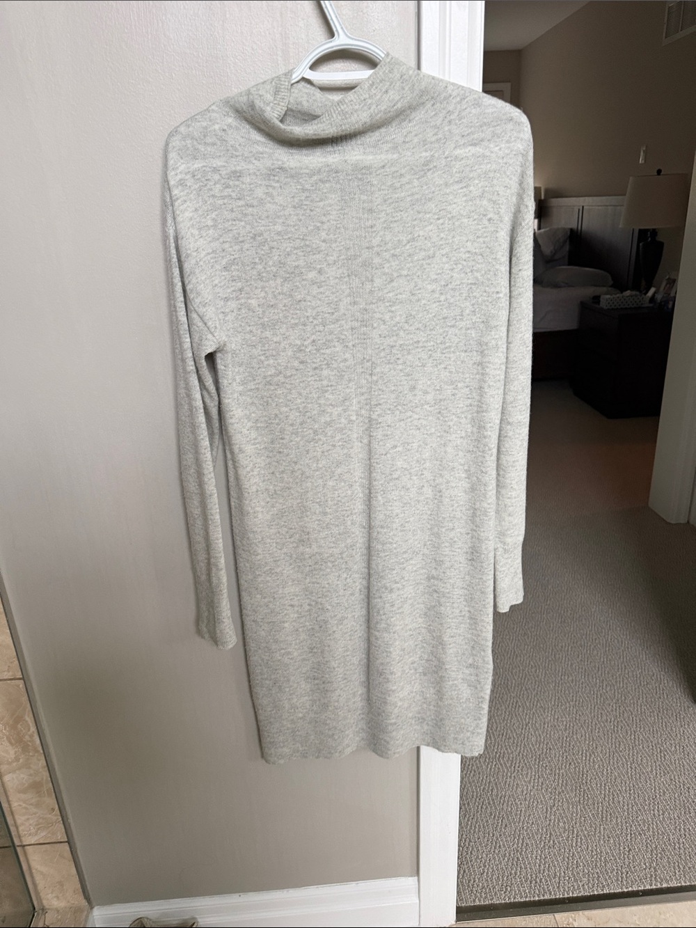 RW&CO. Light Gray Turtleneck Sweater Dress